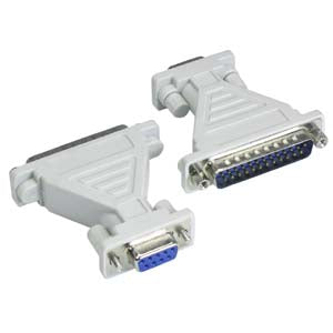 DB9-F/DB25-M Serial Adapter, Thumbscrew(DB9) / Hex Nut(DB25) DB9-F/DB25-M Serial Adapter, Thumbscrew(DB9) / Hex Nut(DB25)